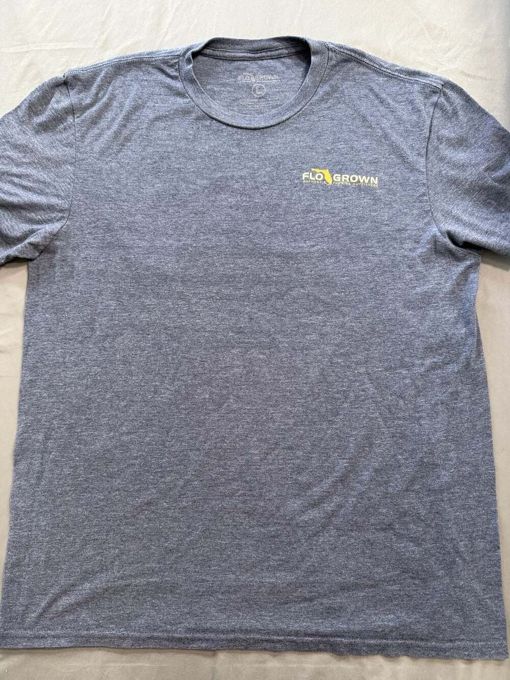 FloGrown Swamp Tours T Shirt Mens Large Blue Alligator Graphic Florida